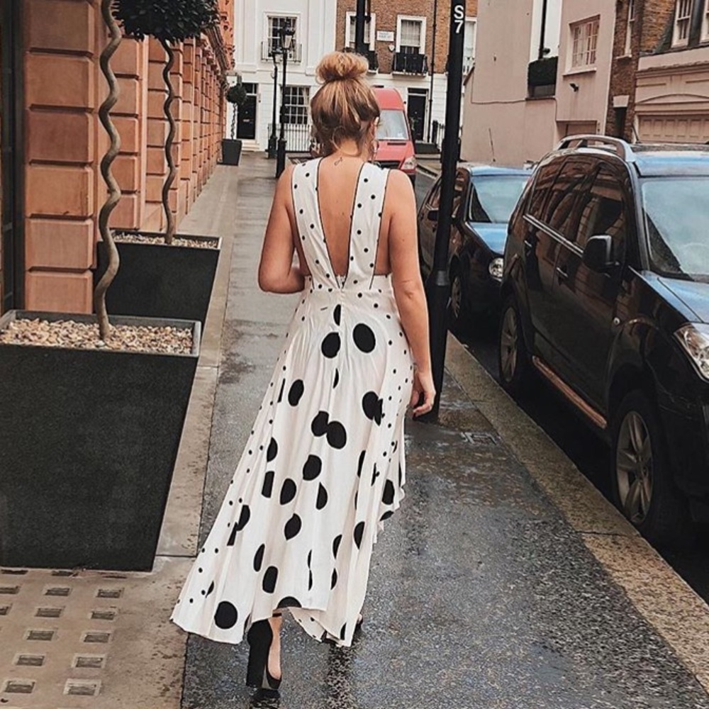 Topshop Polkadot Maxi Dress